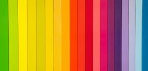 Colors of different stripes to illustrate color-coding course design strategy